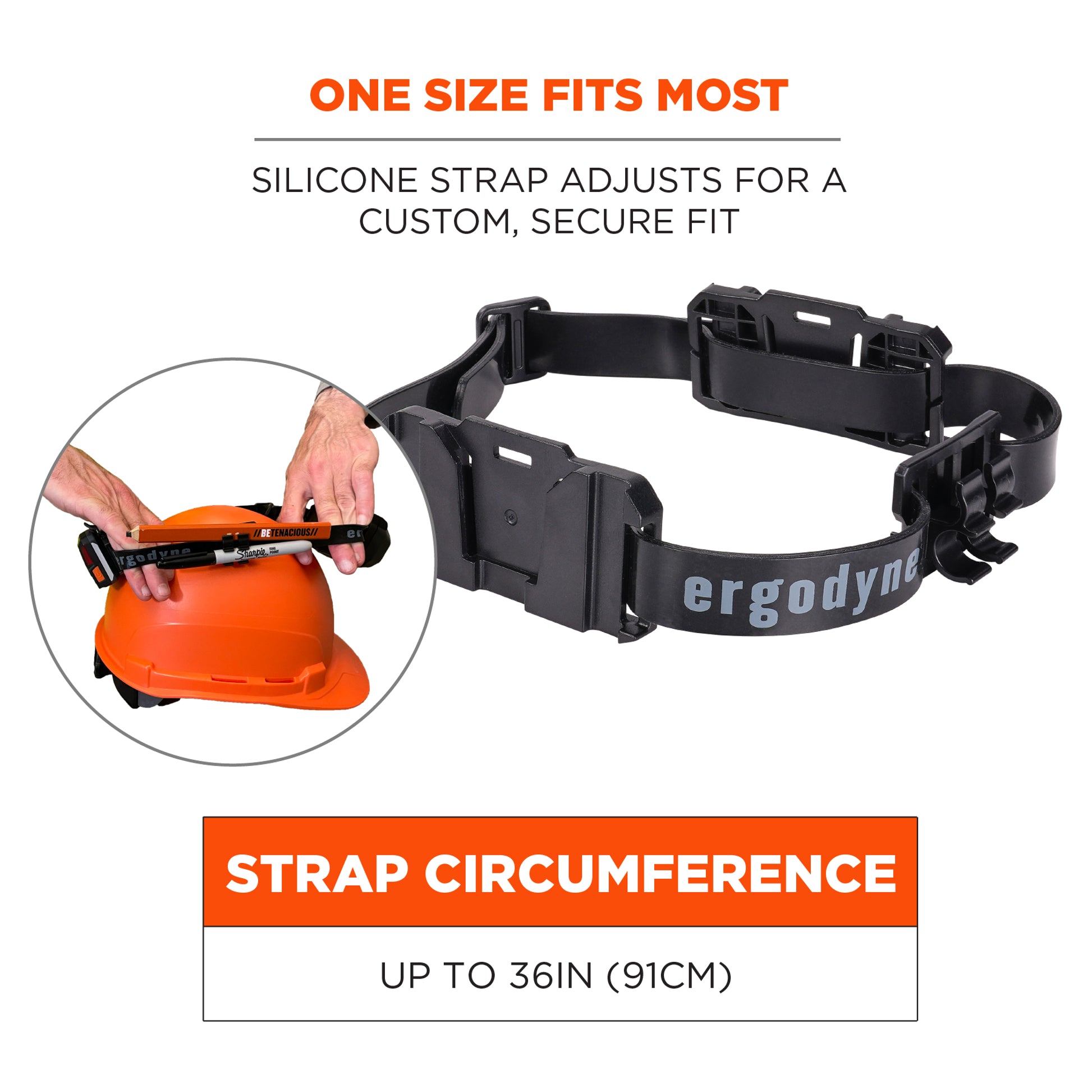 Ergodyne Skullerz 8979 Headband Light Mount with Silicone Strap