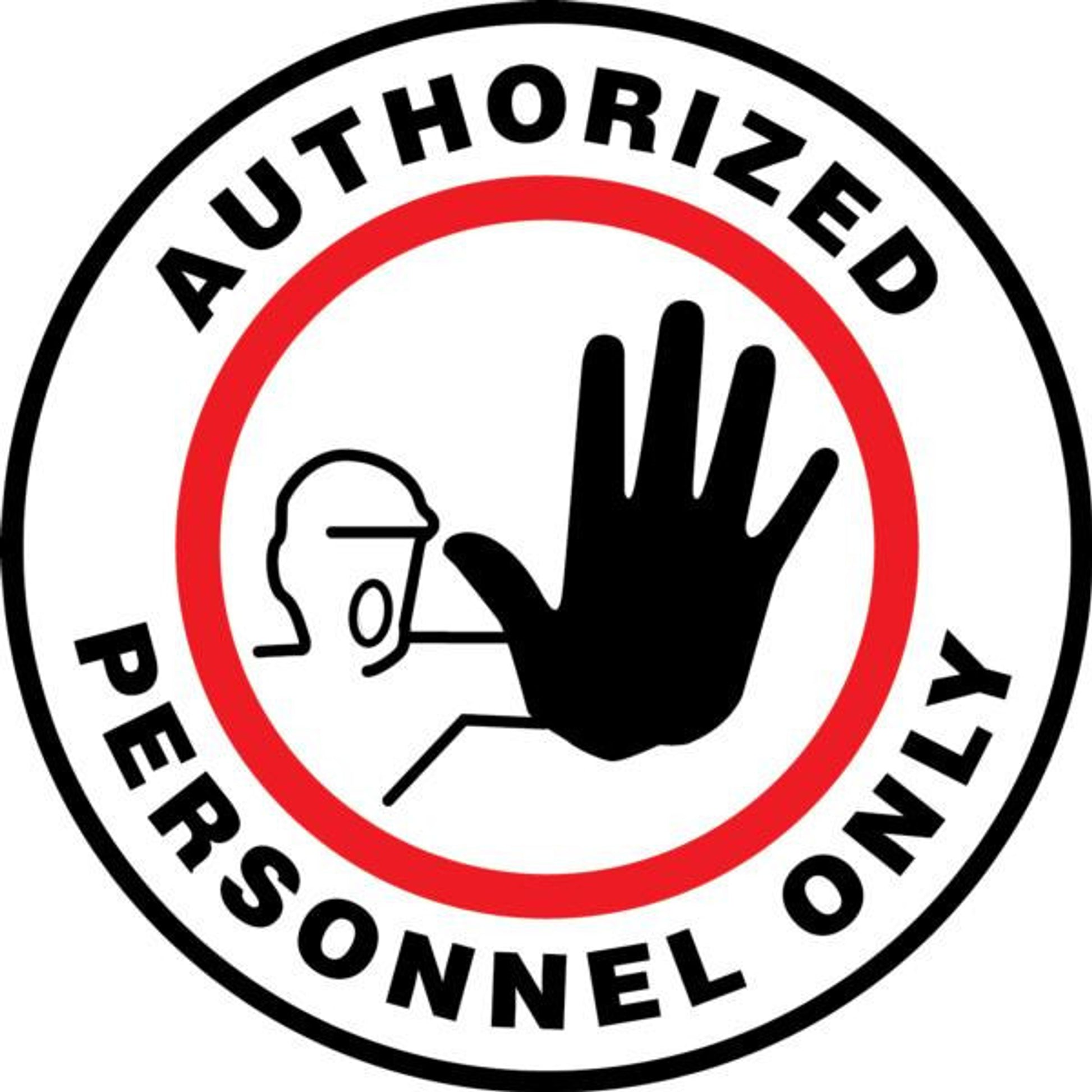 Slip-Gard Floor Sign: Authorized Personnel Only (Man) 17" Slip-Gard / - MFS0217
