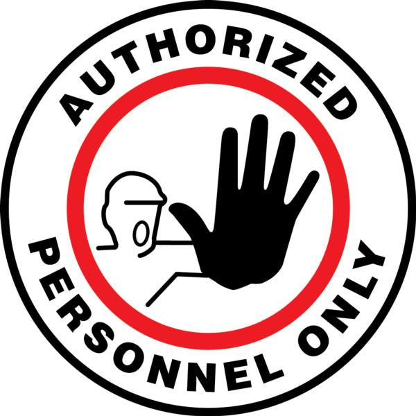 Slip-Gard Floor Sign: Authorized Personnel Only (Man) 17" Slip-Gard / - MFS0217