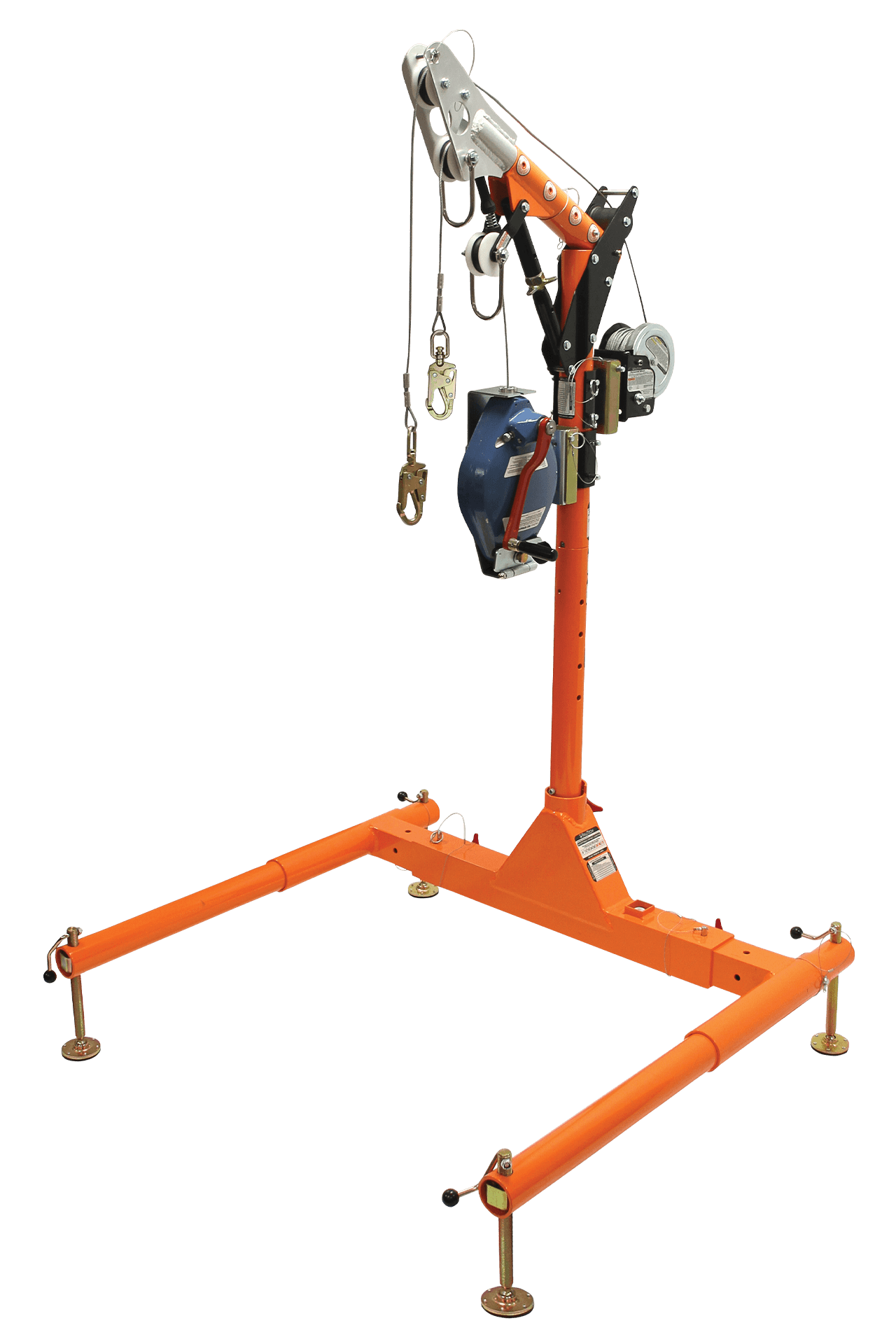 FallTech 5pc Confined Space Davit System with 12" to 29" Offset Davit Arm Winch and SRL-R - 6050428WR