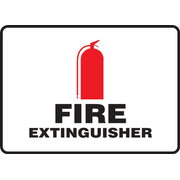 Glow-In-The-Dark Safety Sign: Fire Extinguisher 10" x 14" Dura-Plastic 1/Each - MFXG430XT