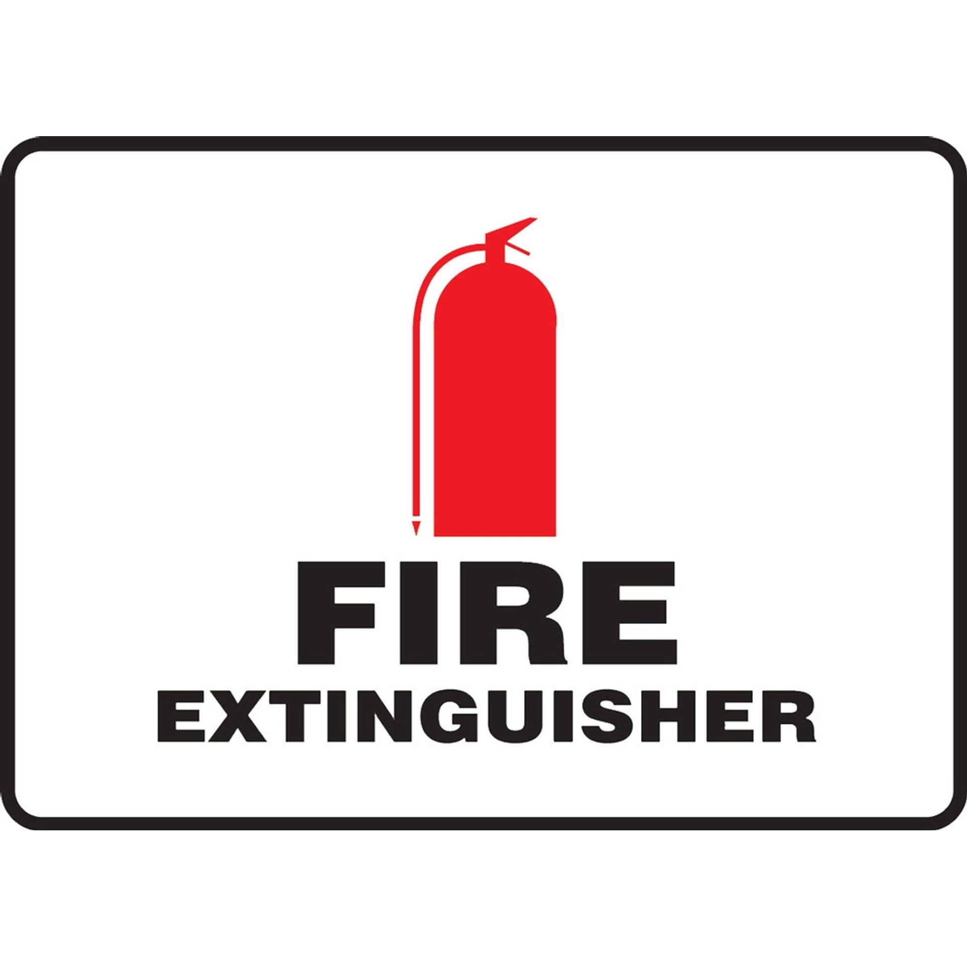 Glow-In-The-Dark Safety Sign: Fire Extinguisher 10" x 14" Dura-Plastic 1/Each - MFXG430XT