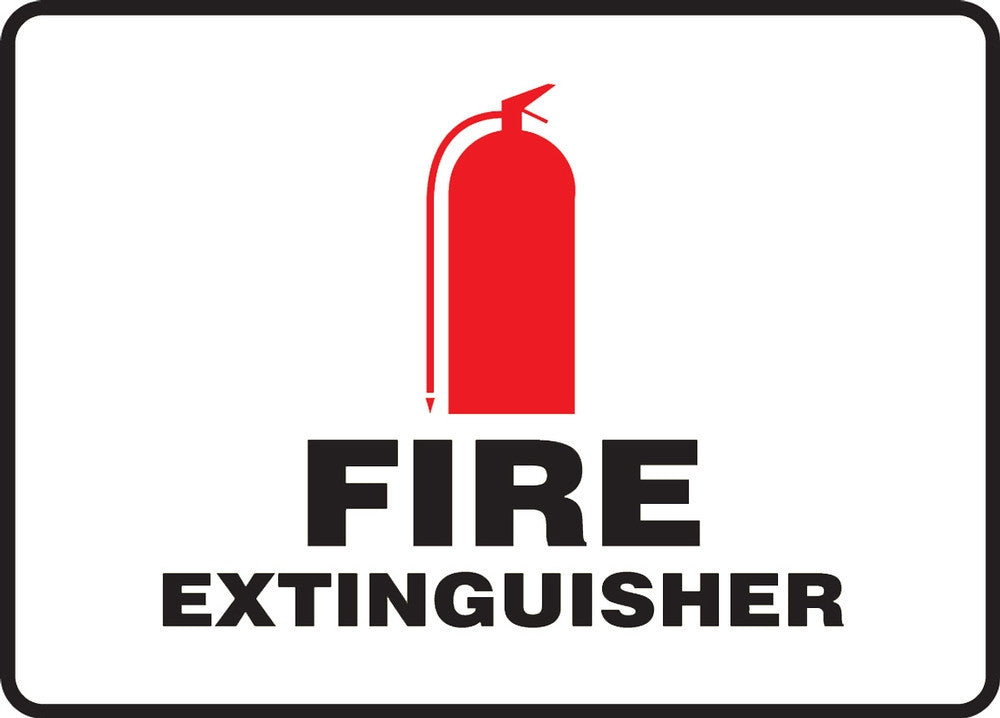 Glow-In-The-Dark Safety Sign: Fire Extinguisher 10" x 14" Dura-Plastic 1/Each - MFXG430XT