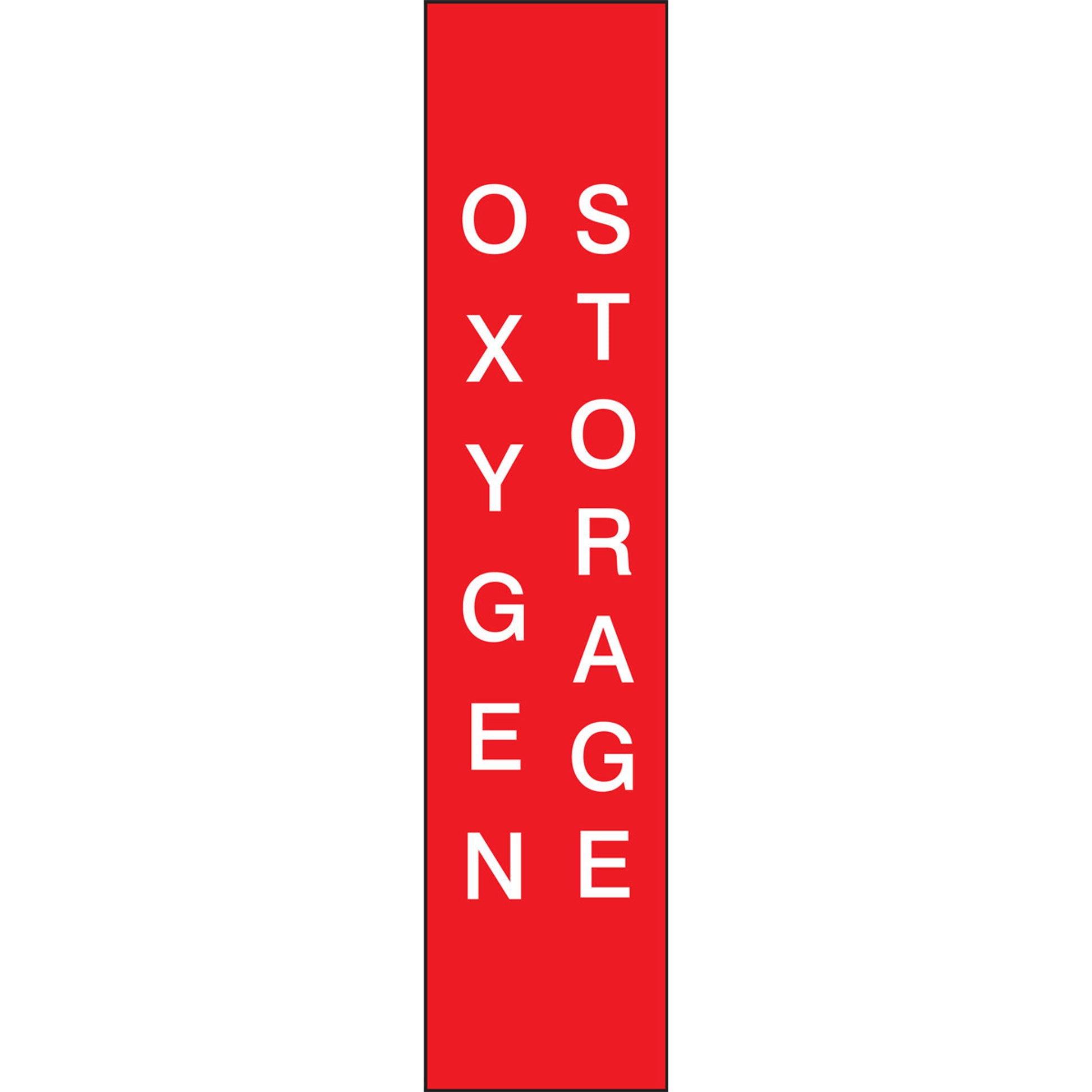 Safety Sign: Oxygen Storage 9" x 2" Magnetic Vinyl 1/Each - MGS132