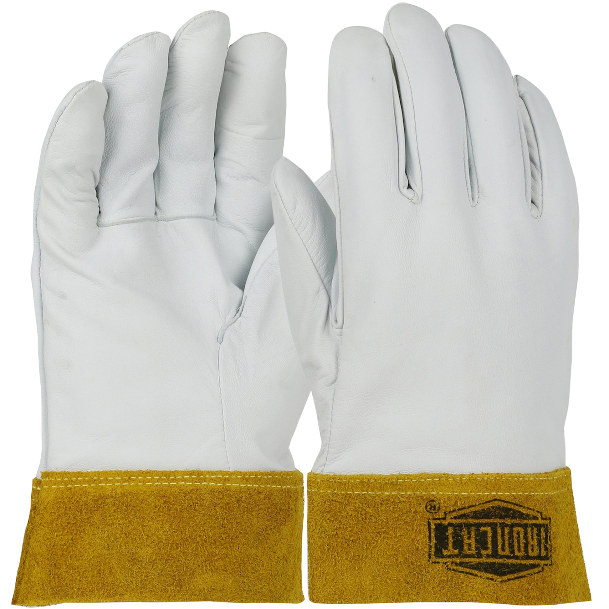 Ironcat Premium Top Grain Kidskin Leather TIG Welder's Glove w/DuPont Kevlar Stitching - Split Cuff - Natural - 6/PR - 6140