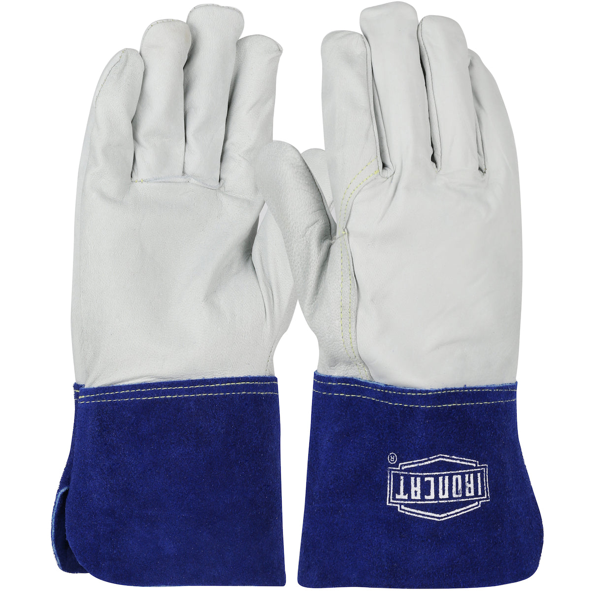 Ironcat Superior Top Grain Goatskin Leather TIG Welder's  Glove w/DuPont Kevlar Stitching - Split Gauntlet Cuff - Natural - 1/DZ - 6142