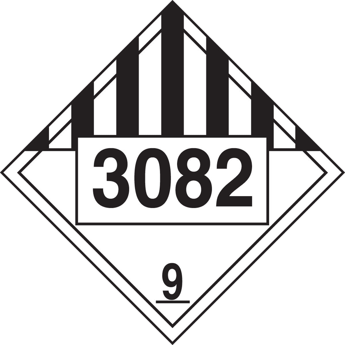 Chemical Safety Sign: Hazard Class 9 10 3/4" x 10 3/4" PF-Cardstock 50/Pack - MPL791CT50