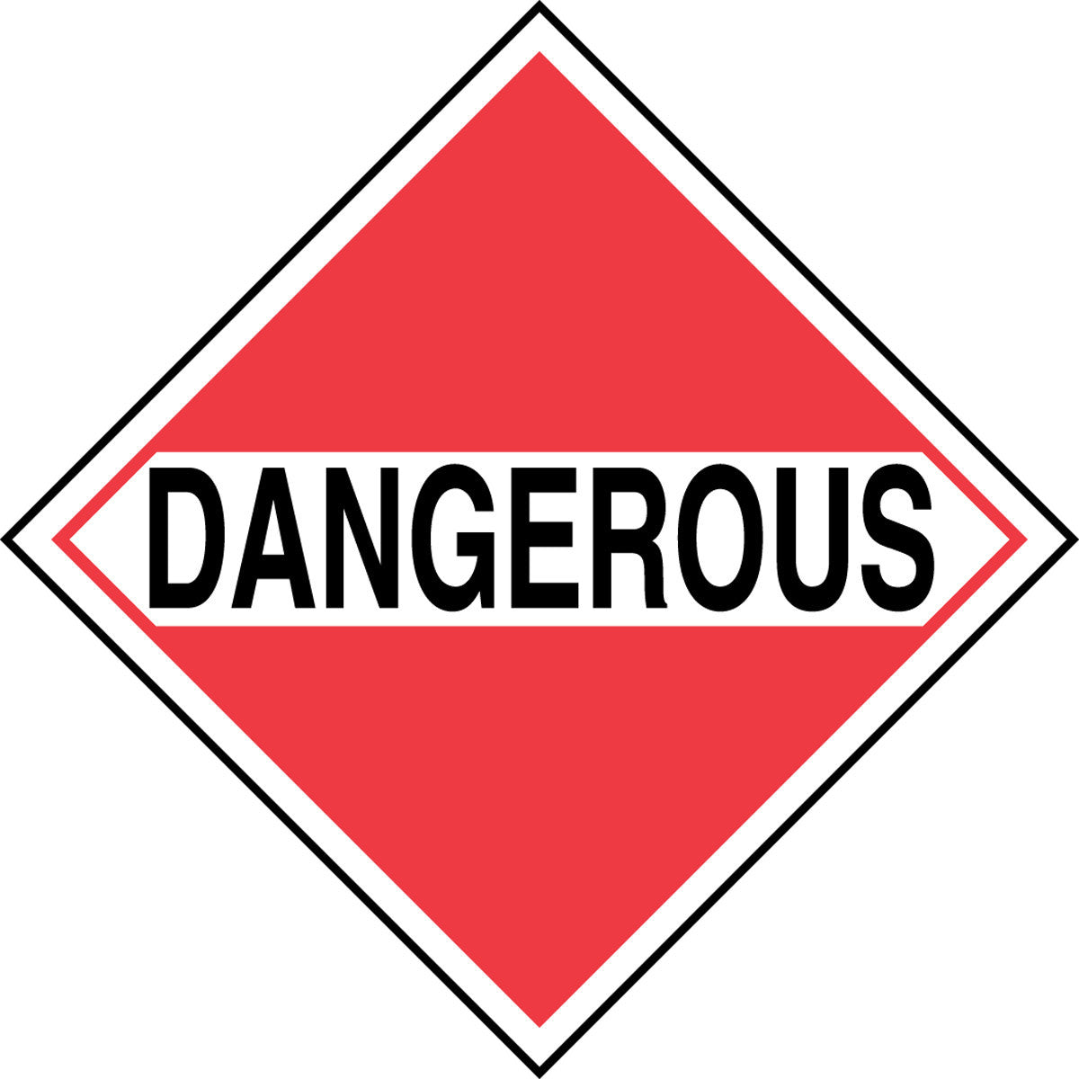 DOT Placard: For Mixed Loads - Dangerous 10 3/4" x 10 3/4" Plastic / - MPLM01VP1