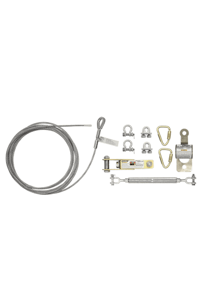 FallTech 40' SteelGrip Single-span Temporary Cable HLL Assembly without Anchors - 620040