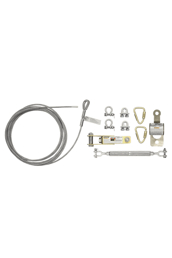 FallTech 40' SteelGrip Single-span Temporary Cable HLL Assembly without Anchors - 620040