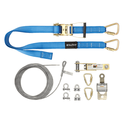 FallTech 60' SteelGrip Plus Single-span Temporary Cable HLL Assembly without Anchors - 620060R