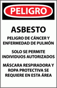 Spanish Asbestos Paper Signs - 420-3003