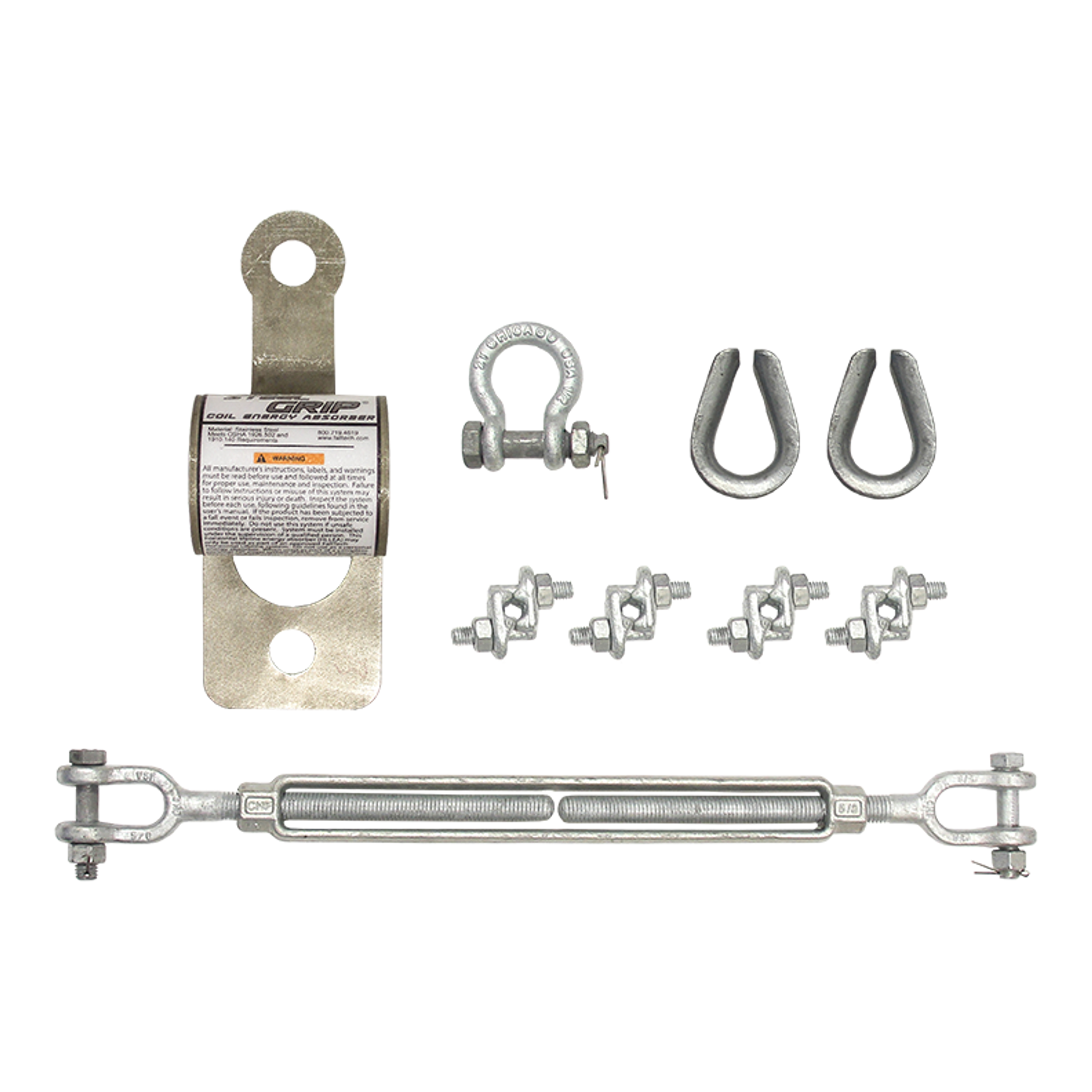 FallTech SteelGrip Cable HLL Installation Kit - 62101B