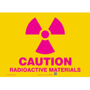 Caution Safety Sign: Radioactive Materials 10" x 14" Aluminum / - MRAD502VA