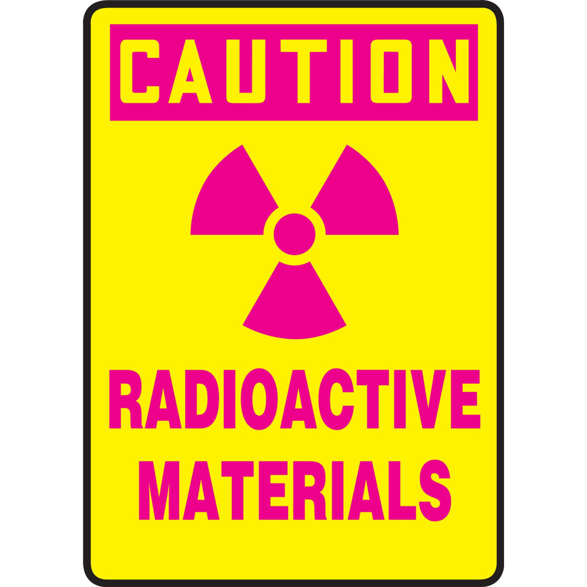 OSHA Caution Safety Sign: Radioactive Materials 14" x 10" Aluminum 1/Each - MRAD617VA