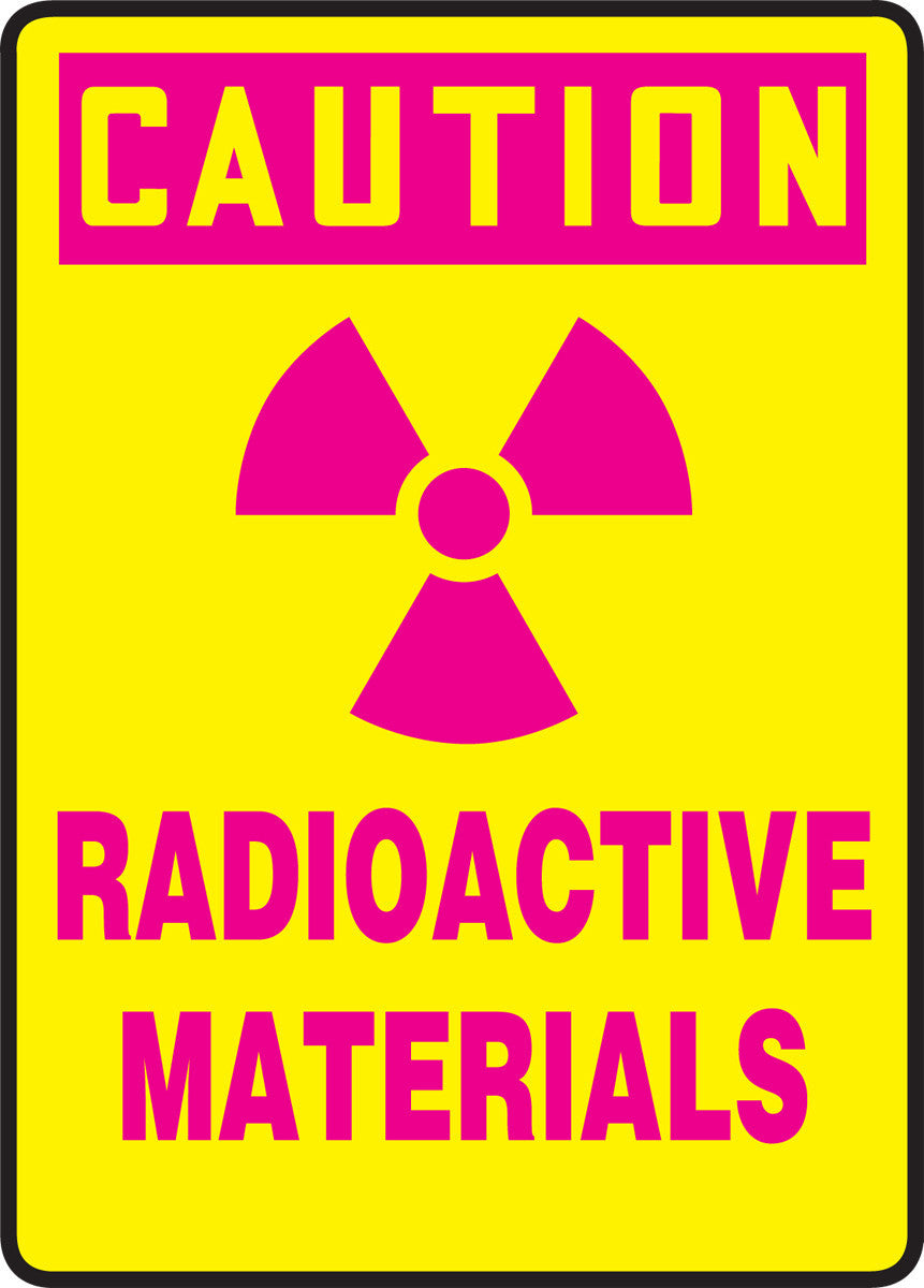OSHA Caution Safety Sign: Radioactive Materials 14" x 10" Aluminum 1/Each - MRAD617VA