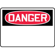 OSHA Danger Safety Sign Blank 10" x 14" Plastic / - MRBH205VP