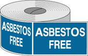 Asbestos Free Labels 500/roll self-adhesive - 420-4004