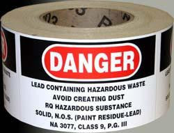 Danger Lead Label 500/Roll self-adhesive - 420-4007