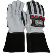 Ironcat AR Premium Grade Goatskin Leather TIG Welder's Glove w/Aramid Liner &  DuPont Kevlar Stitching - TPR Impact Protection - Natural - 12/PR - 6244