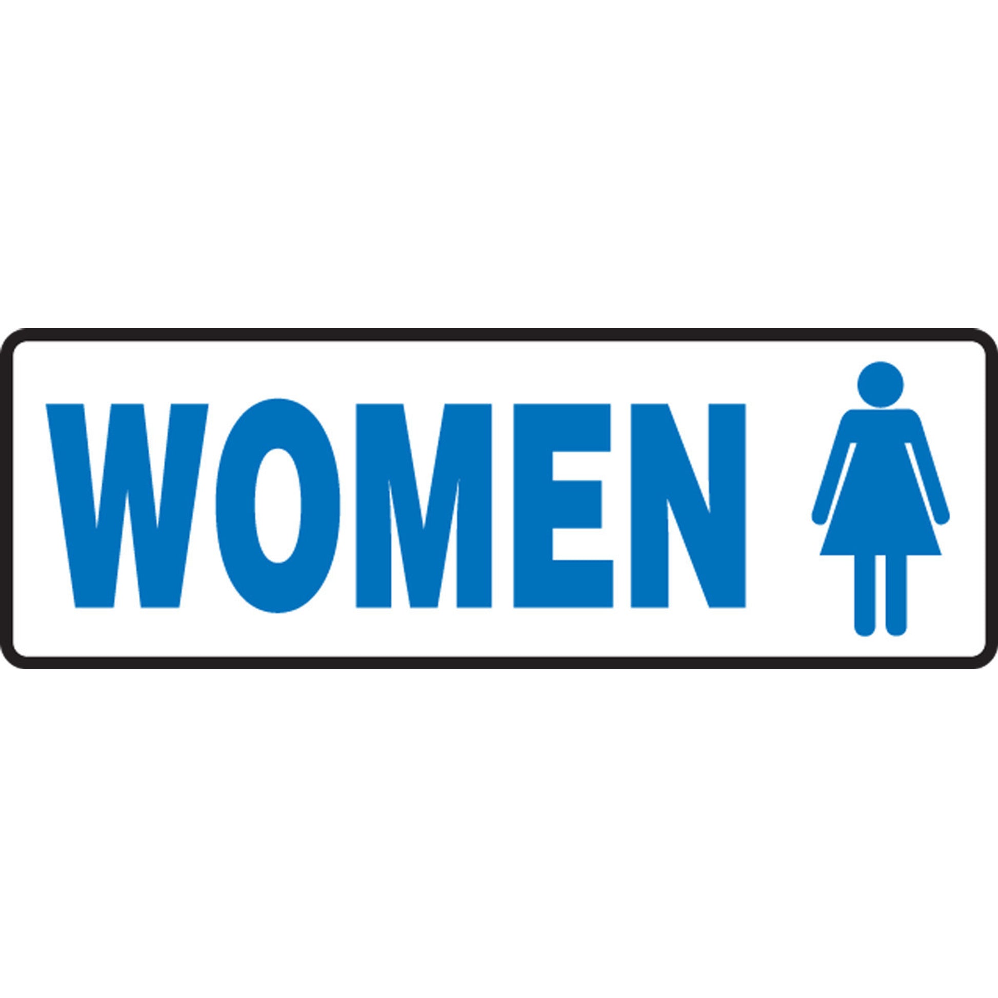 RESTROOM SIGNS English 4" x 12" Adhesive Vinyl 1/Each - MRST534VS