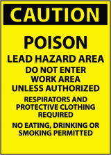 Lead Caution Paper Signs 100/Pack - 420-3004