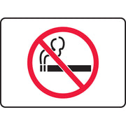 Safety Sign: No Smoking 7" x 10" Adhesive Vinyl / - MSMK417VS