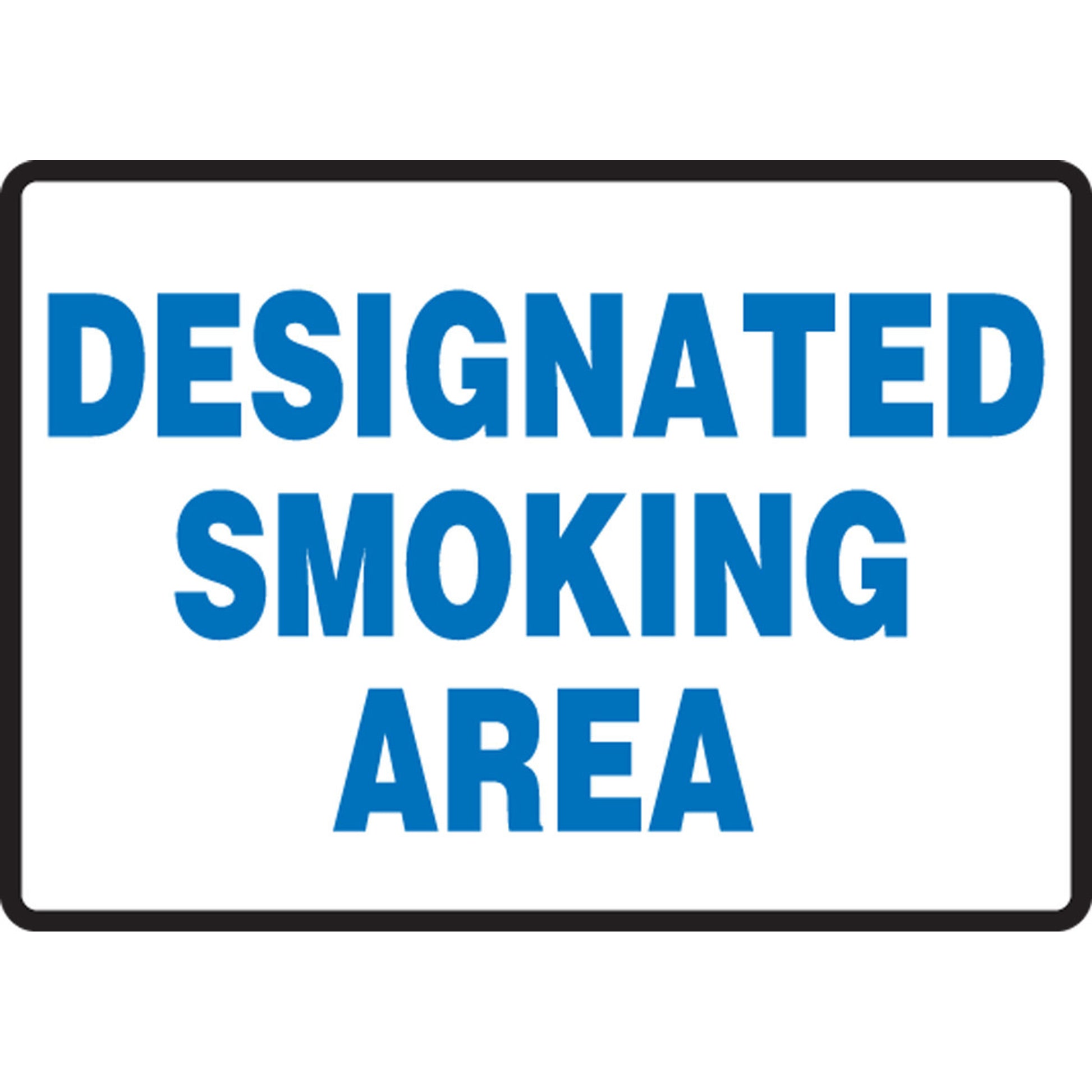 Safety Sign: Designated Smoking Area 10" x 14" Aluminum / - MSMK430VA
