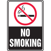 Safety Sign: (Graphic) No Smoking 7" x 5" Aluminum / - MSMK508VA