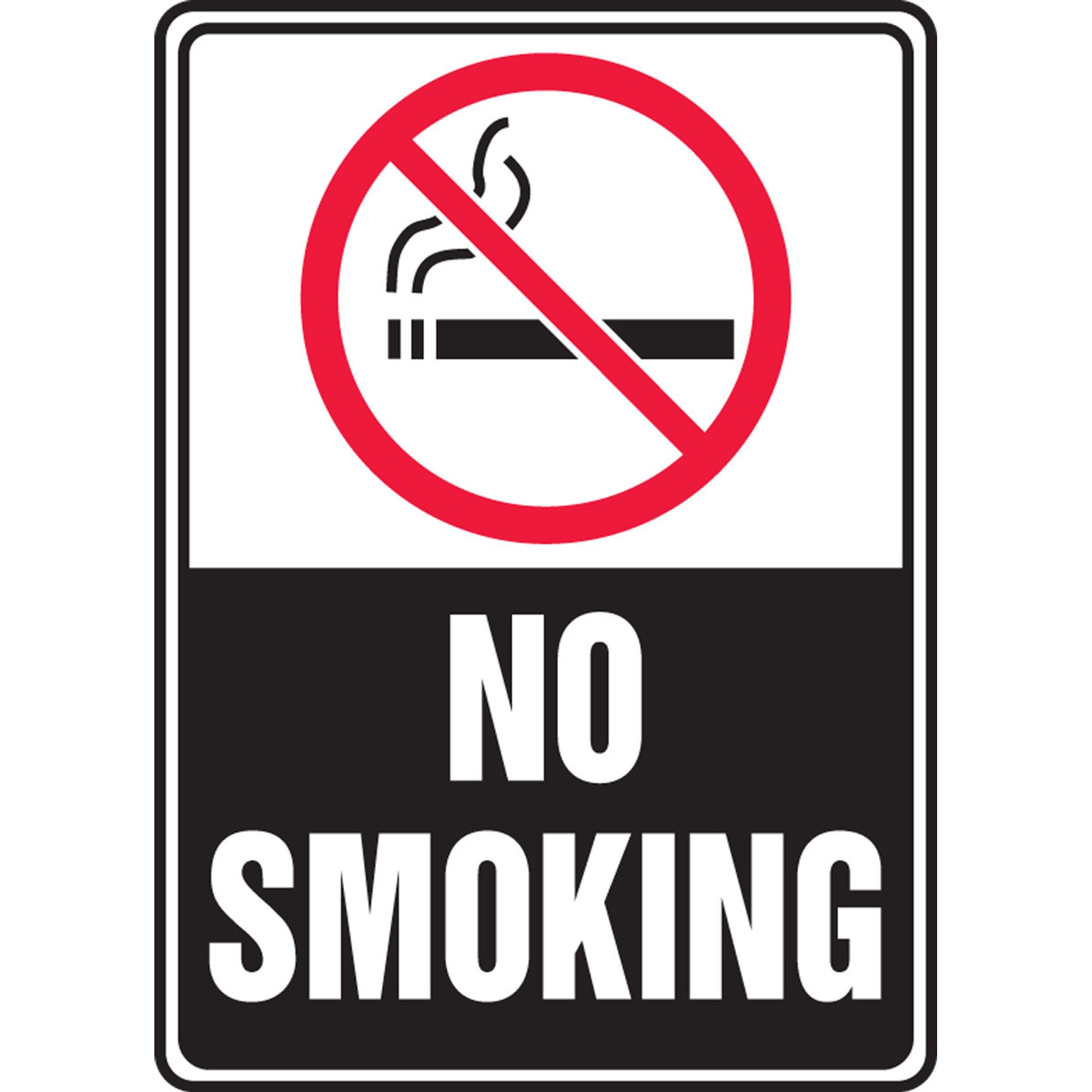 Safety Sign: (Graphic) No Smoking 7" x 5" Aluminum / - MSMK508VA
