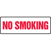 Safety Sign: No Smoking 4" x 12" Adhesive Dura-Vinyl 1/Each - MSMK528XV