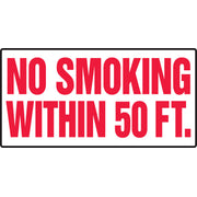 Smoking Control Sign 12" x 24" Adhesive Vinyl 1/Each - MSMK536VS