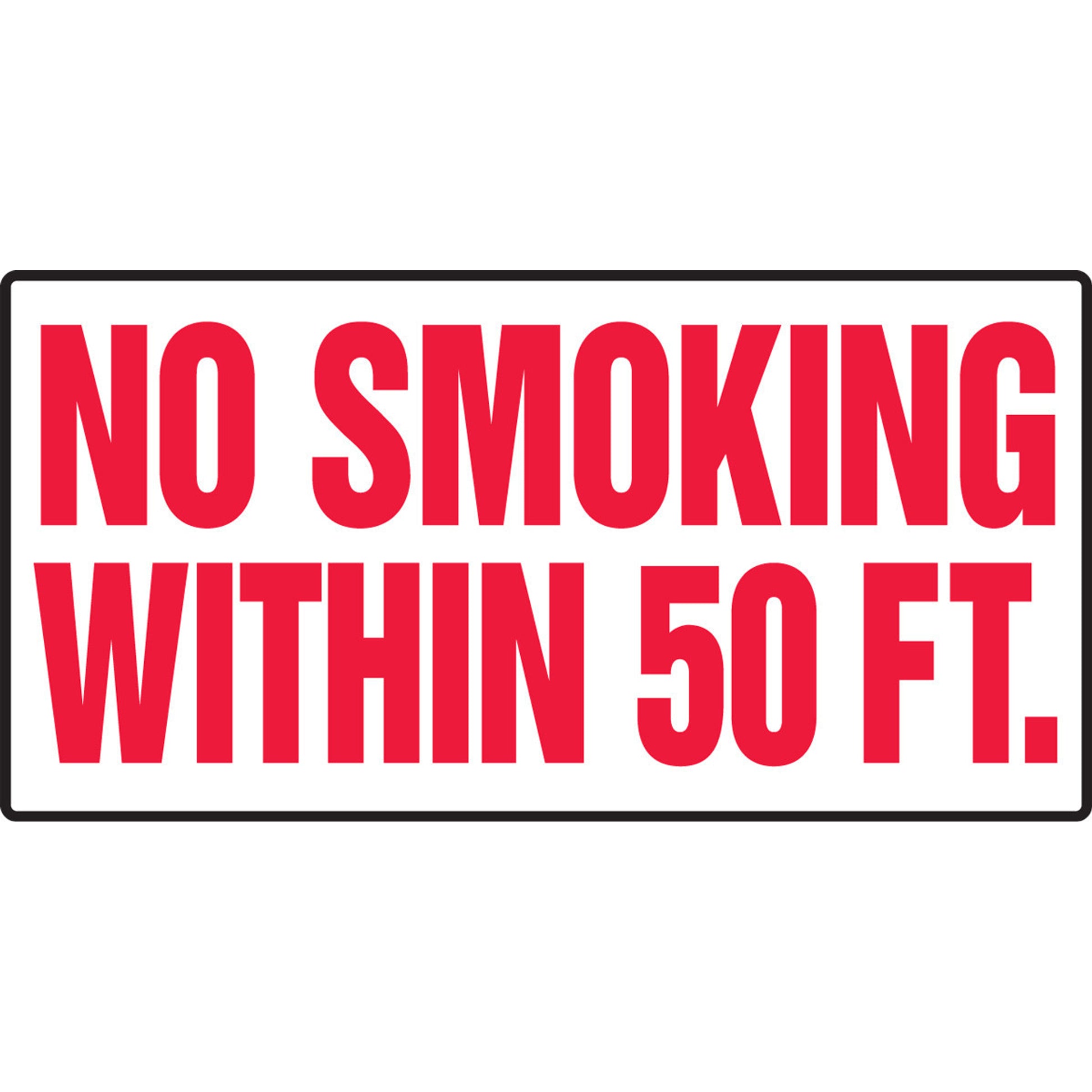 Smoking Control Sign 12" x 24" Adhesive Vinyl 1/Each - MSMK536VS