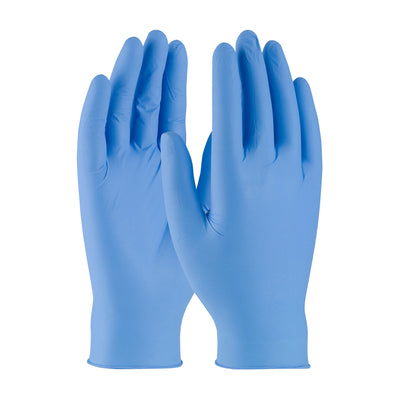 QRP Qualatrile SENS! Disposable Nitrile Glove Powder Free w/Textured Grip - 3 mil - Blue - 1/CS - SQBF09