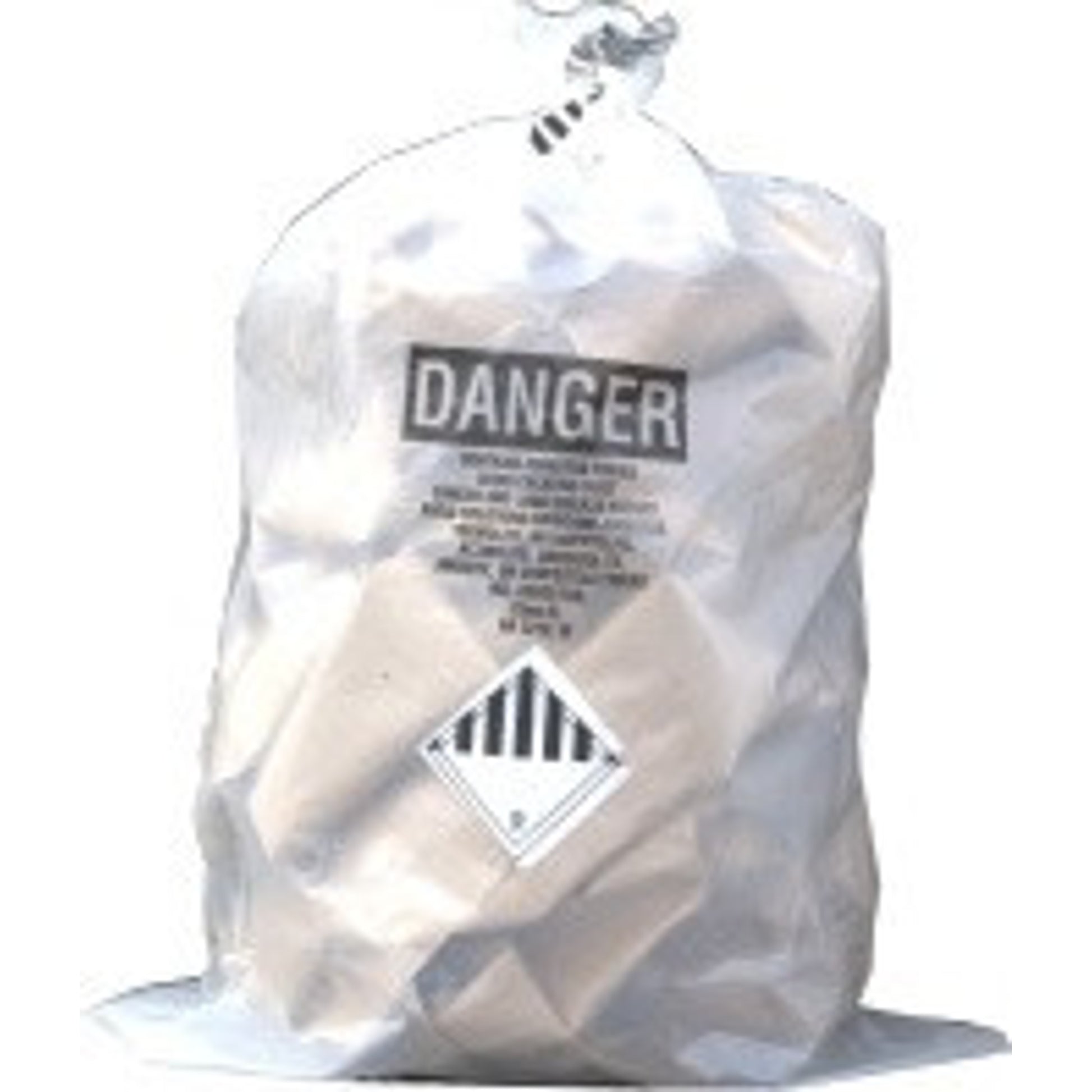 Clear 36"x60" Printed Asbestos Trash Bags 75/roll