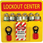 Lockout Center 14x14 Backboard w/ Hooks and Supplies