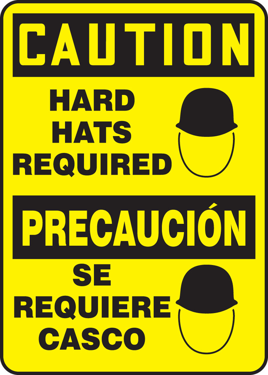 Spanish Bilingual Safety Sign 14" x 10" Accu-Shield 1/Each - SBMPPA668XP