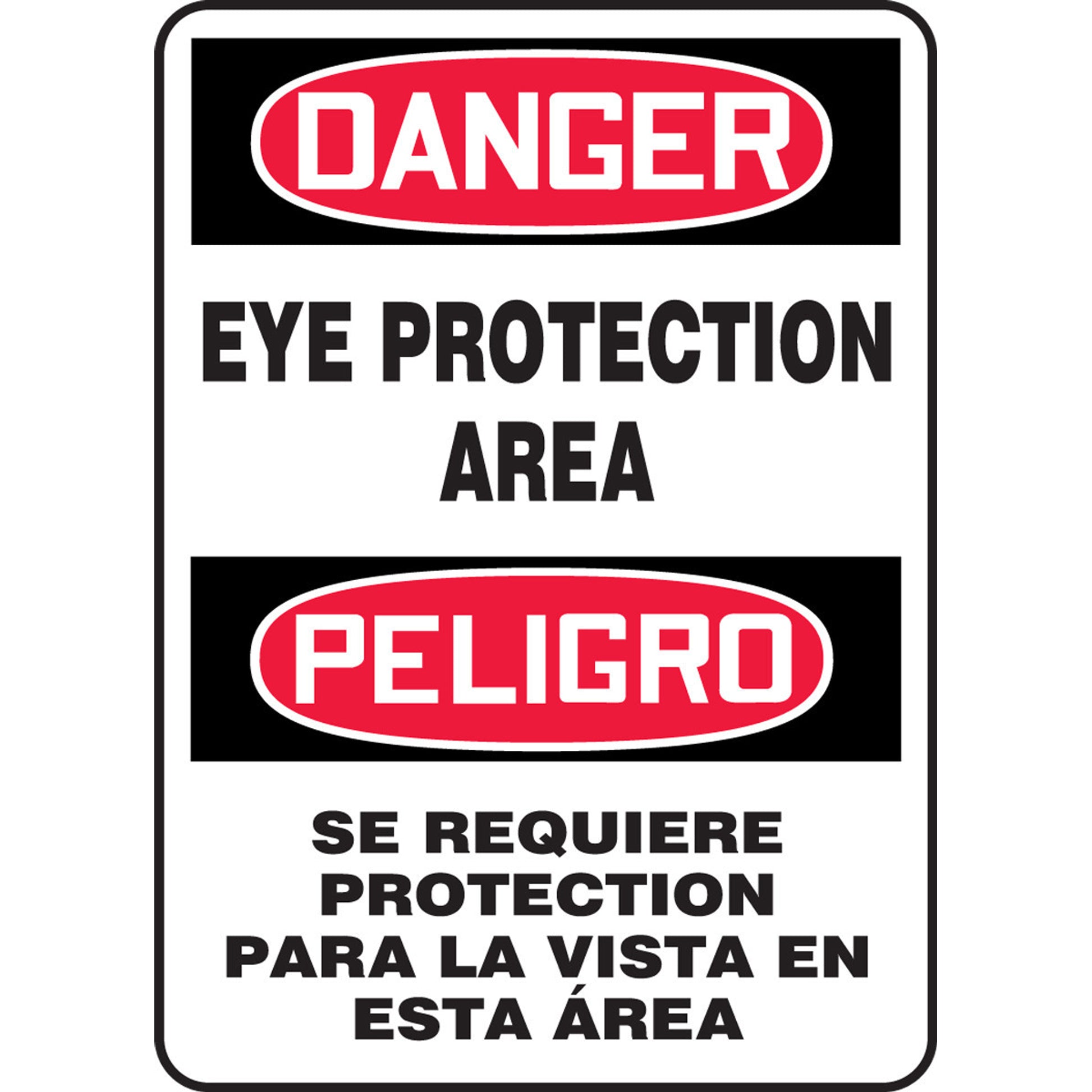 Spanish Bilingual Safety Sign 14" x 10" Plastic 1/Each - SBMPPE122VP
