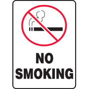 Bilingual Safety Sign: No Smoking (Symbol) Bilingual - Spanish/English 10" x 7" Aluminum 1/Each - SBMSMK407VA