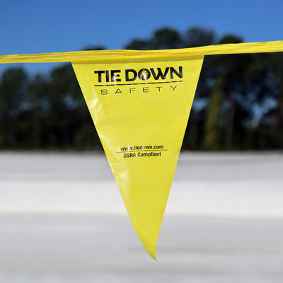 Tie Down Quad-Leg Folding Warning Line System with 100 ft. Pennants - 65002