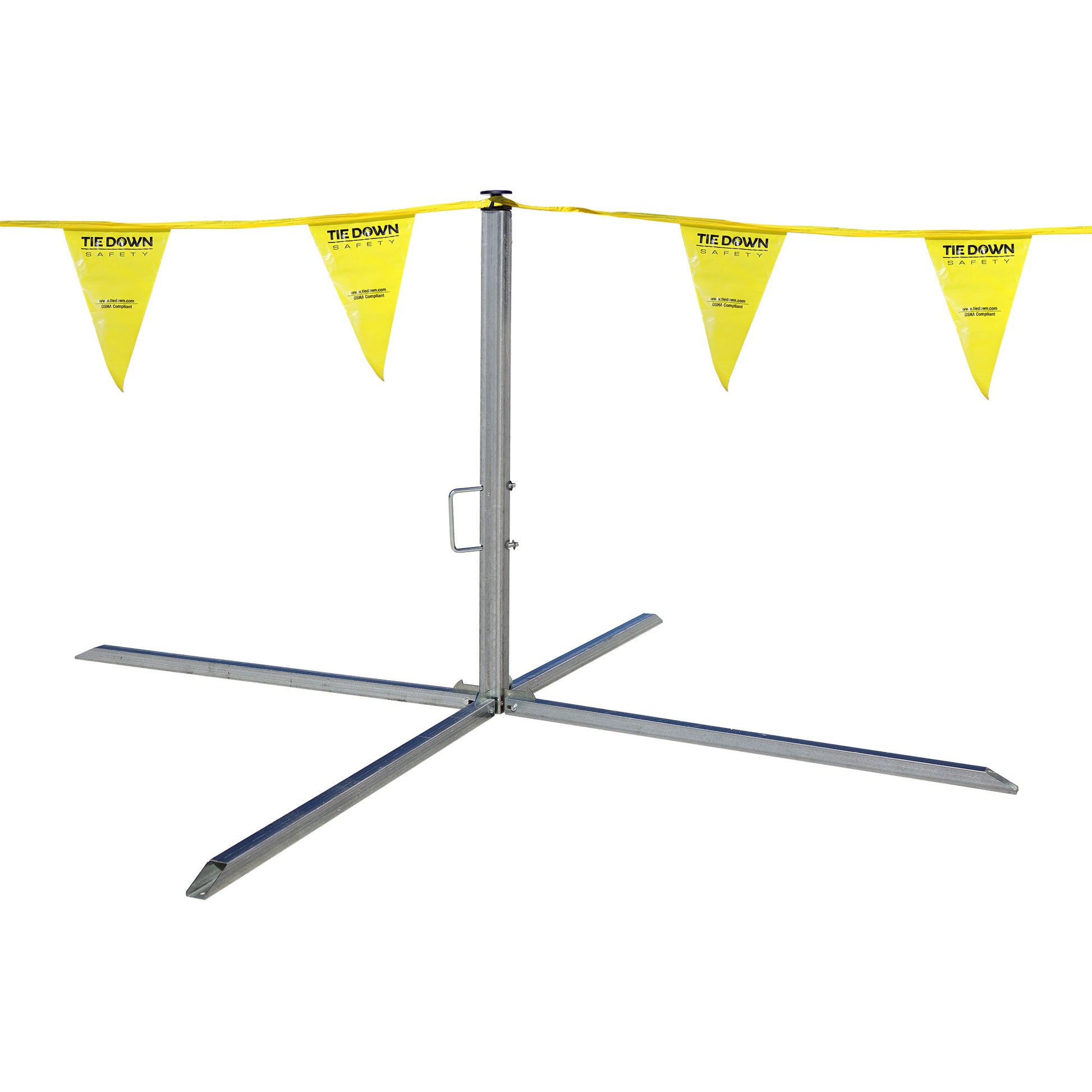 Tie Down Quad-Leg Folding Warning Line System with 100 ft. Pennants - 65002