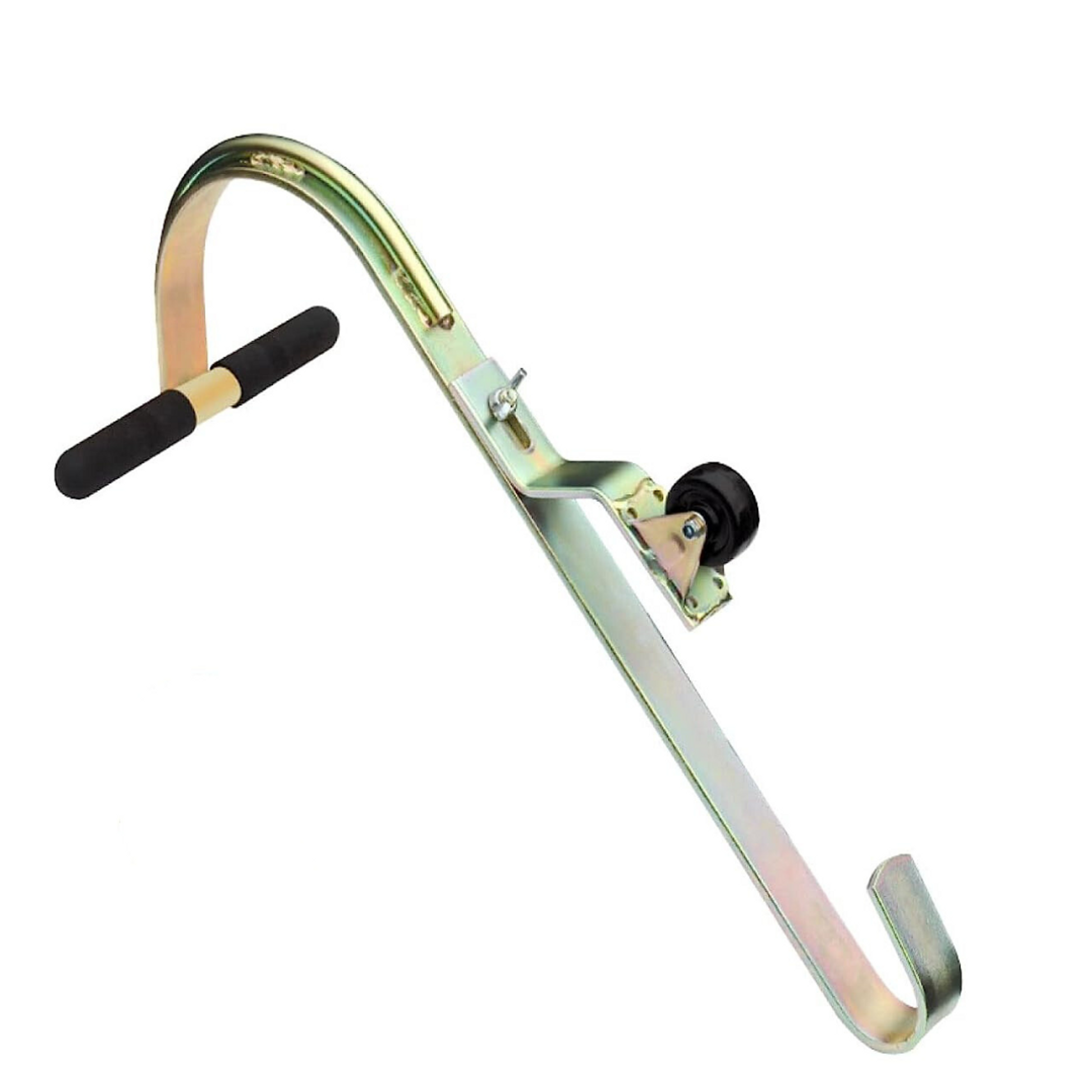 Tie Down Heavy-Duty Ladder Roof Hook with Wheel, Zinc-Plated Steel, 1 Pack - 65005