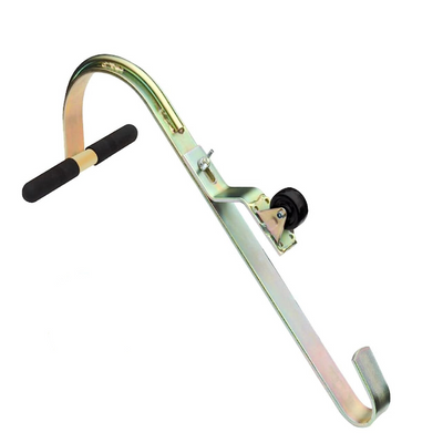 Tie Down Heavy-Duty Ladder Roof Hook with Wheel, Zinc-Plated Steel, 1 Pack - 65005