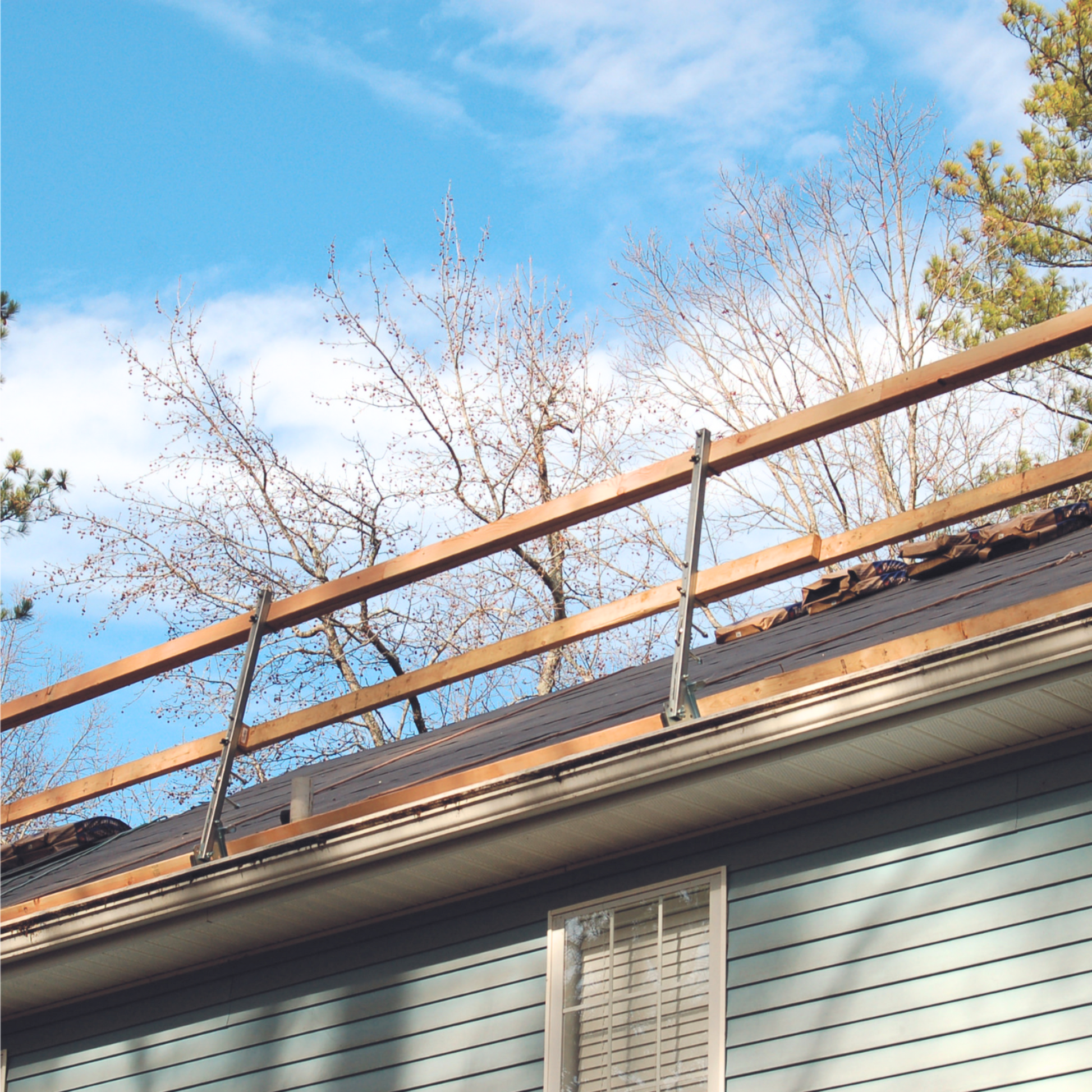 Tie Down Steep Slope Roof Guardrail Bracket, Adjustable 4/12 to 16/12 Pitch - 65014