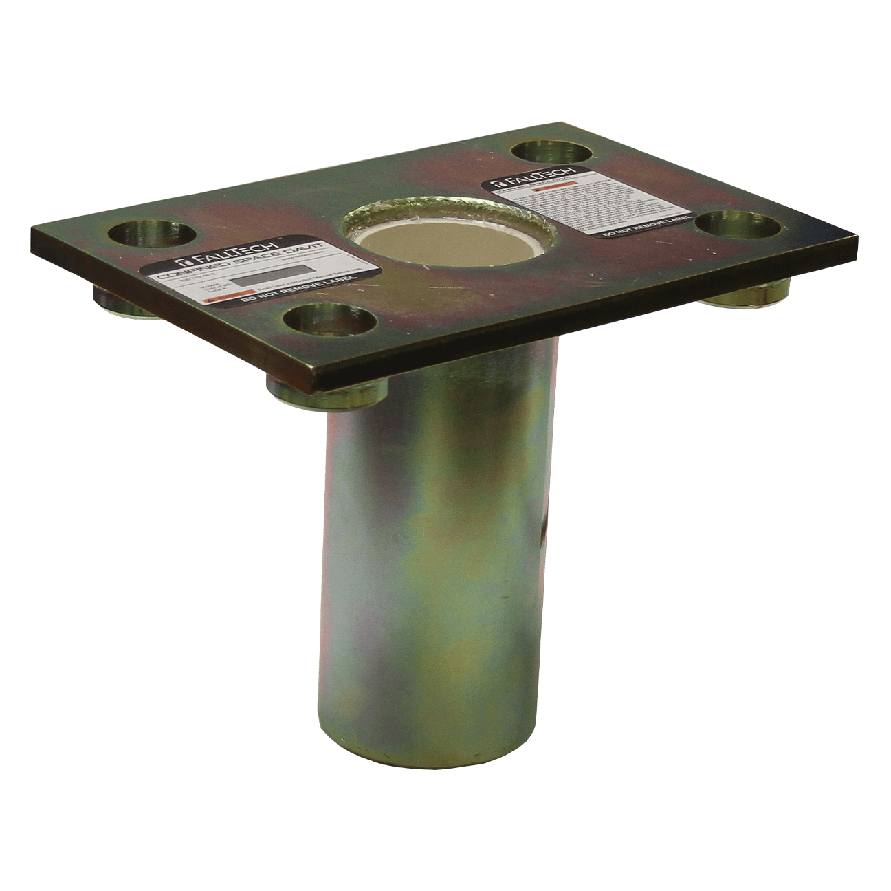 FallTech Flush-mount Plated Steel Bolt-on Fixed Davit Base - 65020BFZ