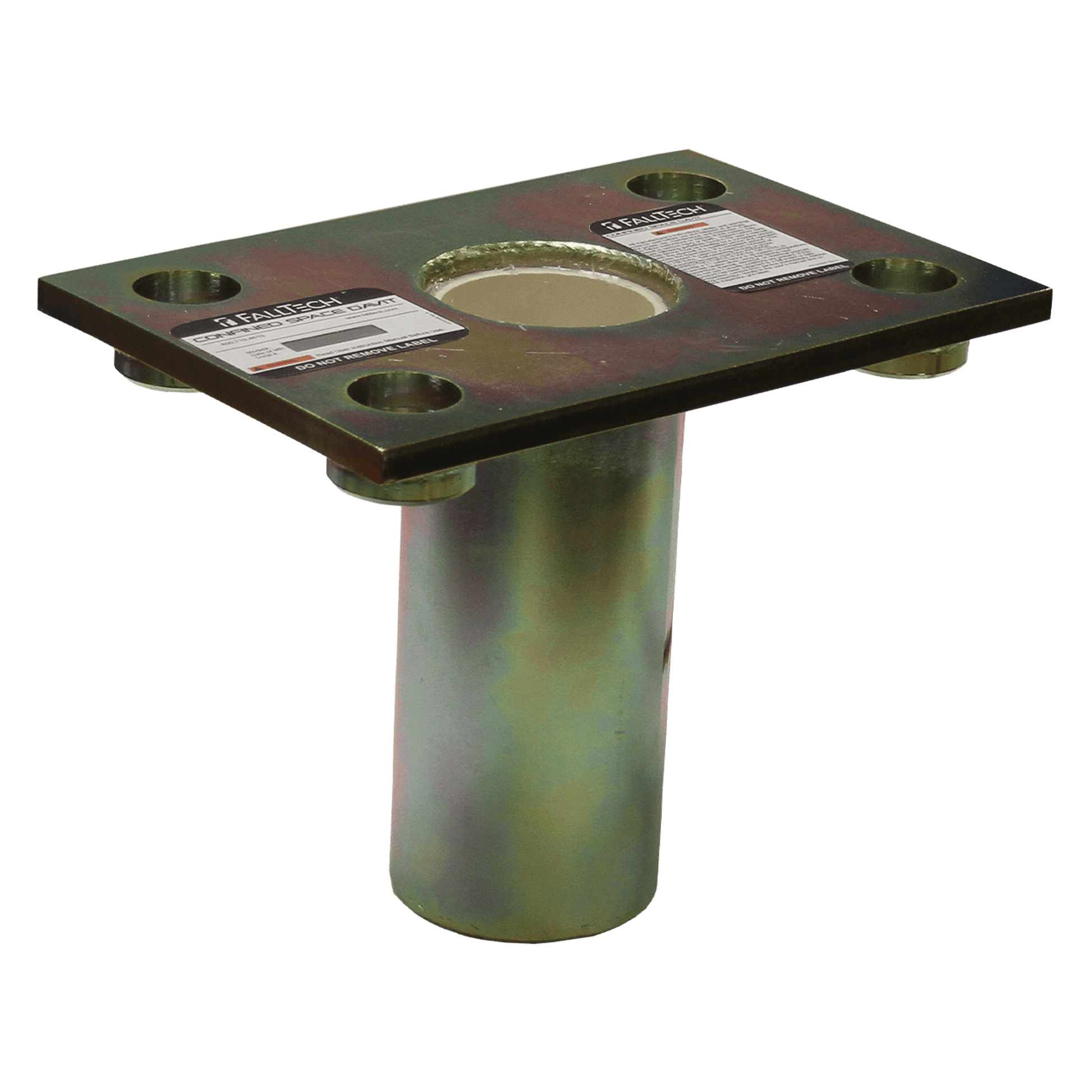 FallTech Flush-mount Plated Steel Bolt-on Fixed Davit Base - 65020BFZ