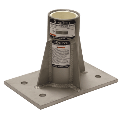 FallTech Center-mount Stainless Steel Bolt-on Fixed Davit Base - 65040CMS