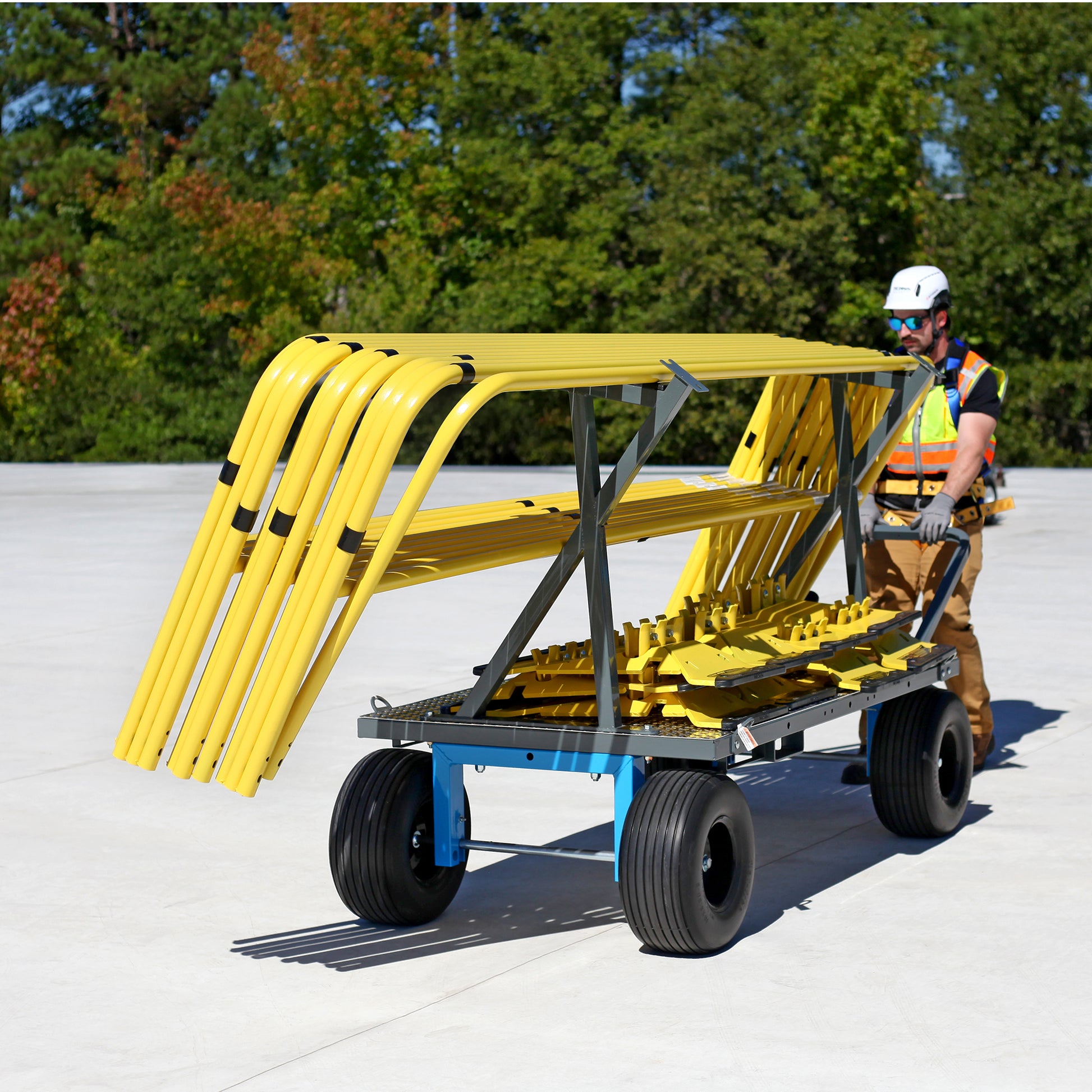 Tie Down Guardrail Material Cart, 2,000 lb. Frame Capacity - 65049