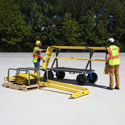 Tie Down Guardrail Material Cart, 2,000 lb. Frame Capacity - 65049