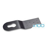 Tie Down Hitch Clip Aluminum Roof Anchor, Black, 100-Pack - 65086-BK-100
